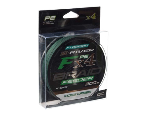 Шнур Flagman S-River PE Braid Hybrid F4 Feeder 300м Moss Green 0.18мм