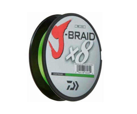 Шнур Daiwa J-Braid x8 Chartreuse 300м 0.18мм