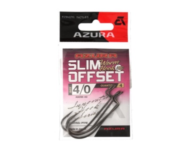 Крючки Azura Slim Offset Worm Hook №4/0 #2