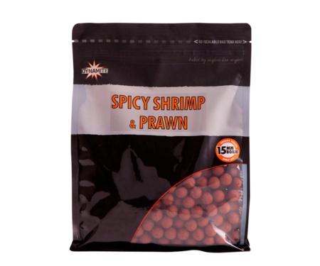 Бойли Dynamite Baits Hi-Attract Spicy Shrimp & Prawn 15 мм 1 кг