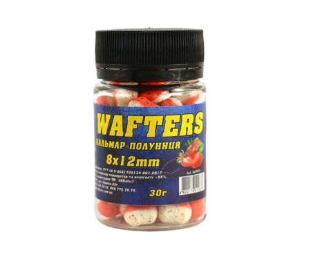 Бойли 3KBaits Wafters 8*12мм Кальмар-полуниця