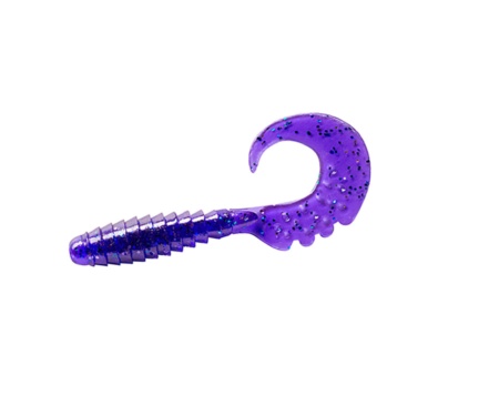 Силікон Fishup Fancy Grub 1" #060 Dark Violet/Peacock & Silver