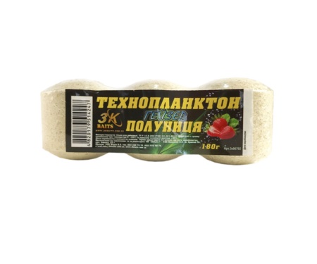 Технопланктон 3K Baits Гейзер полуниця 180 г