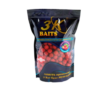 Бойл розчинний 3KBaits 16мм 800г полуниця