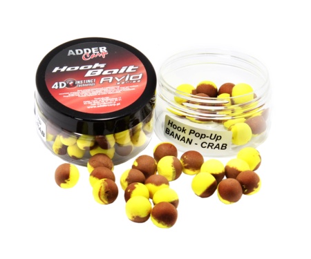 Бойли Adder Carp Avid Pop-Up Hook Boilies 14мм 25г Banan-Crab