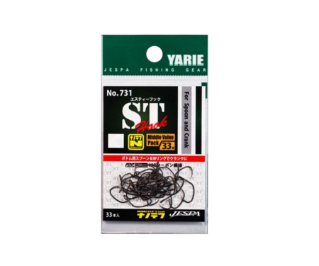 Крючки Yarie 731 ST Hook #8 nanotef Middle Pack