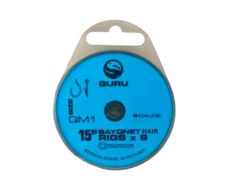 Готовый поводок Guru QM1 Bayonet Ready Rigs 15" №12 0.22мм 8шт