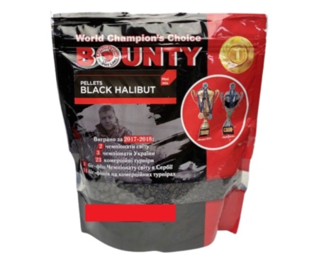 Пеллетс Bounty Pellets Black Halibut 6мм