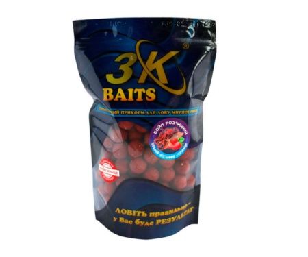 Бойли розчинні 3KBaits 24мм кальмар-восьминіг-полуниця