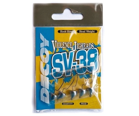 Гачки Decoy Violence Jighead SV-38 №4, 5 шт., 1,8 г