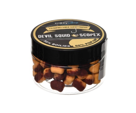 Бойли Crazy Carp Mini Wafters Devil Squid & Scopex 8х10мм