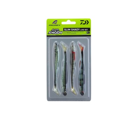 Виброхвост Daiwa PX Real Slim Shady Live Color Set 10.5см 4шт