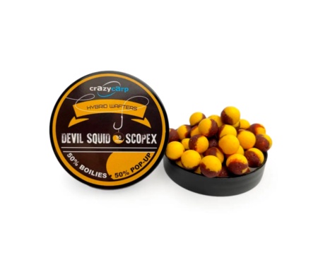 Бойли Crazy Carp Hybrid Wafters Devil Squid & Scopex 10мм