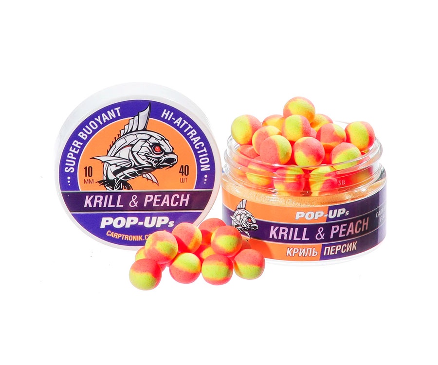 Бойлы Carptronik Pop-up 10мм Krill/Рeach