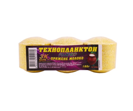 Технопланктон 3K Baits Fluoro топленое молоко 180 г