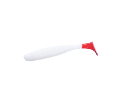 Силікон Angry Baits Shiner 4" 68 White Red Tail UV