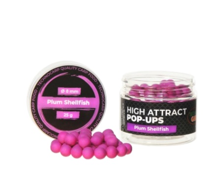 Бойли Technocarp Pop-Up Plum Shellfish 8мм 25г