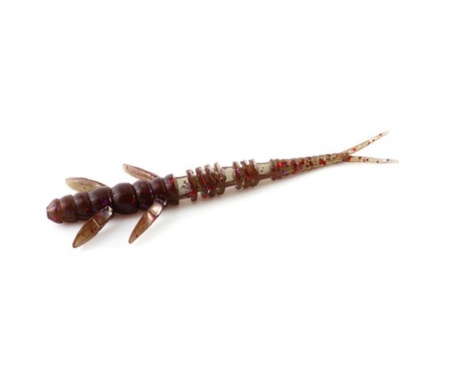 Черв'як Fishup Flit 1.5" #050 Green Pumpkin Brown/Red & Purple