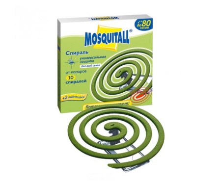 Универсальная защита от комаров Mosquitall спирали 10 шт