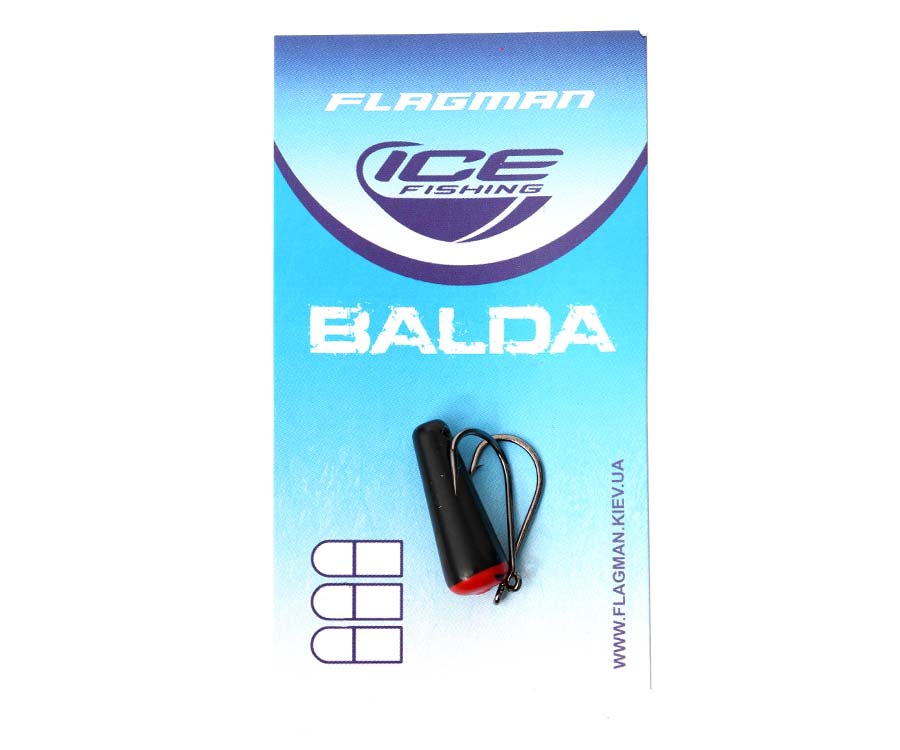 Зимняя приманка Flagman Balda Black/Red 4г #5