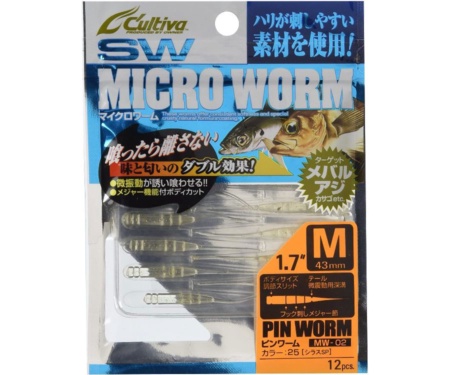 Силікон Owner SW Micro Worm Pin Worm MW-02 M 1.7" #25