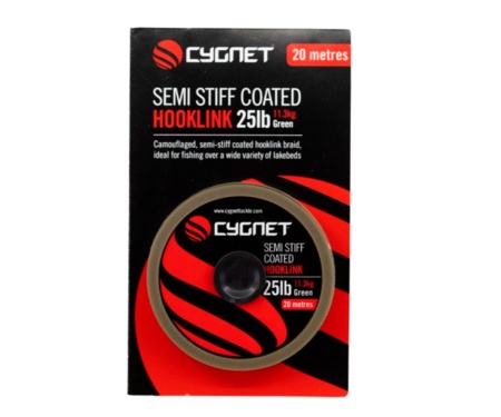 Поводковий матеріал Cygnet Semi Stiff Coated Hooklink 25lb 20м