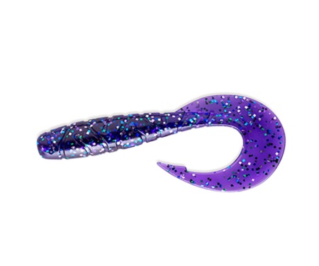 Твистер Fishup Mighty Grub 4.5" #060 Dark Violet Peacock Silver