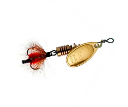 Блешня Mepps Aglia Mouche Gold/Red Fly #00 1.5г