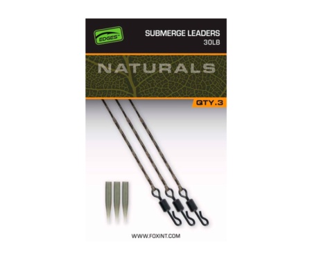 Готовая оснастка Fox Naturals Submerged Leaders 30lb 3шт
