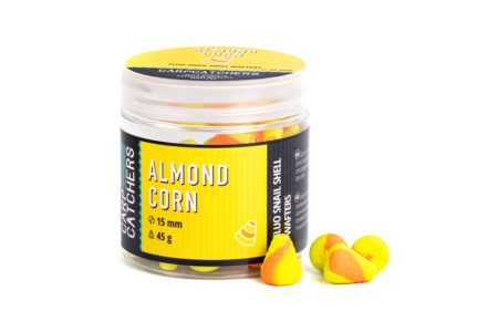 Вафтерc Carp Catchers Fluo Snail Shell Wafters ALMOND CORN 15*12 мм