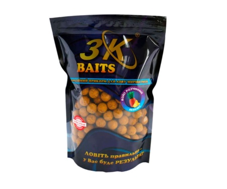 Бойл розчинний 3KBaits 16мм 800г ананас