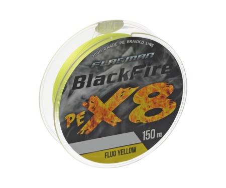 Шнур Flagman Blackfire PE X8 150м Fluo Yellow #0.8 0.148мм