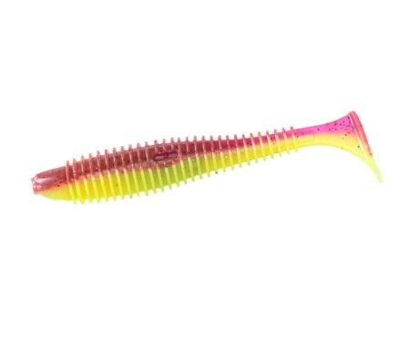 Виброхвост Angry Baits Fatik 2.8" Chartreuse RGF UV