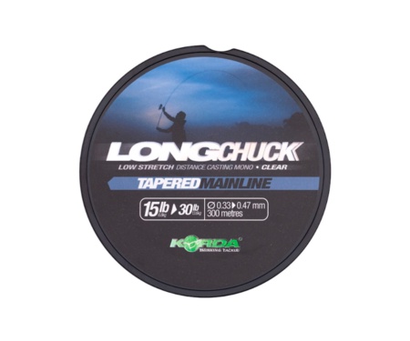 Леска Korda Long Chuck Tapered Mainline Clear 0.33-0.47мм 300м 15-30lb