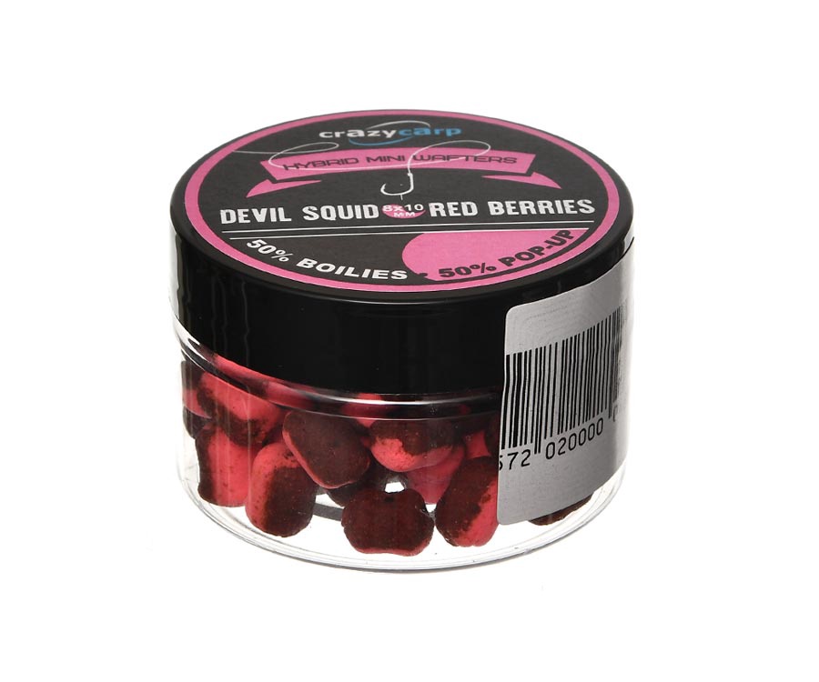 Бойлы Crazy Carp Mini Wafters Devil Squid & Red Berry 8х10мм