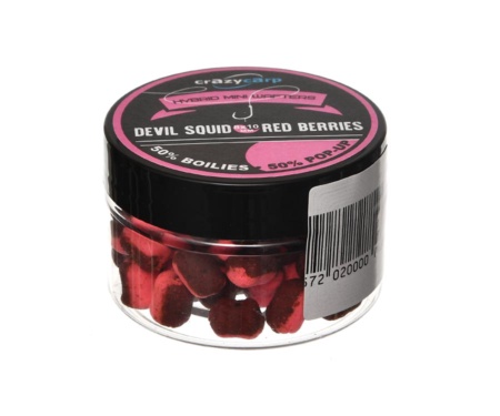 Бойли Crazy Carp Mini Wafters Devil Squid & Red Berry 8х10мм