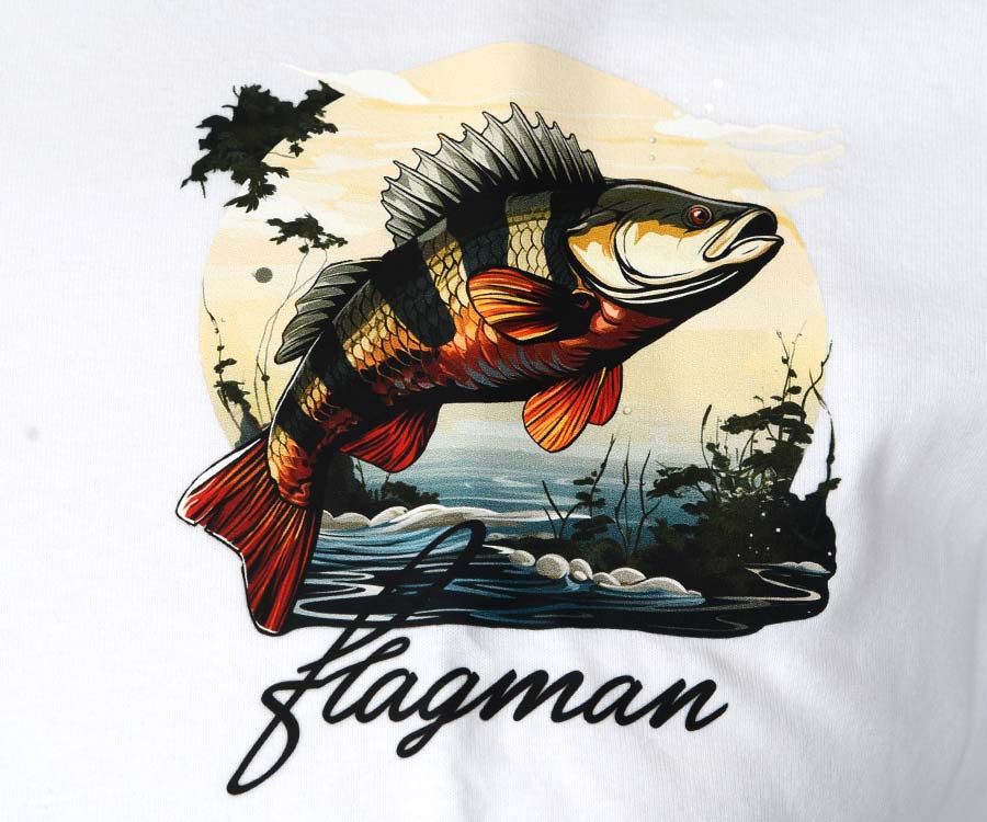 Футболка Flagman Классическая 160г/м White Окунь Маленький XXL #5