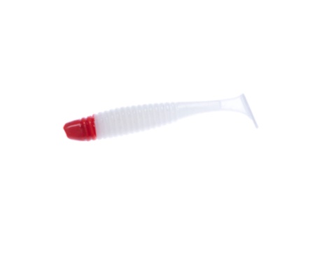 Силікон Angry Baits Shiner 4" 64 White Red Had UV