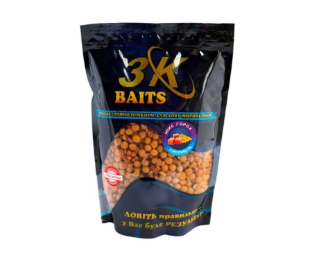 Прикормка 3KBaits Зерновой Микс Горох карамель 1кг