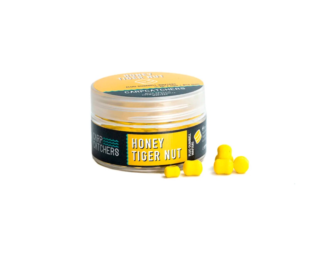 Бойлы Carp Catchers Fluo Dumbell Wafters Honey Tiger Nut 10x7мм