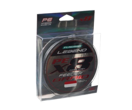 Шнур Flagman Legend Feeder Braid X8 Dark Grey 150м 0.16мм