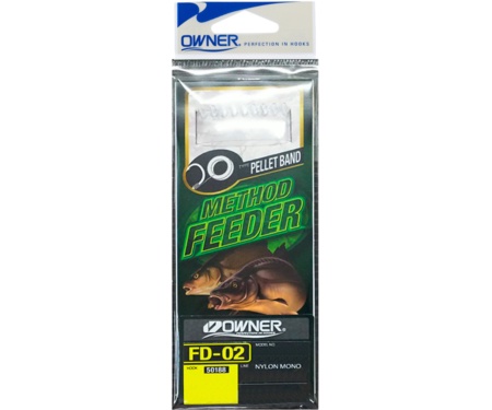 Гачок з повідцем Owner Method Feeder Rig Pellet Band FD-02 №10