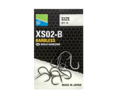 Крючки Preston XS02-B Barbless №8
