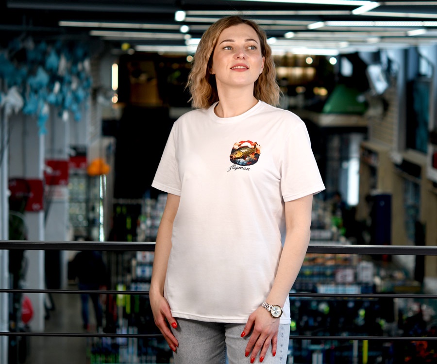 Футболка Flagman Классическая 160г/м White Карп Маленький XXL #4