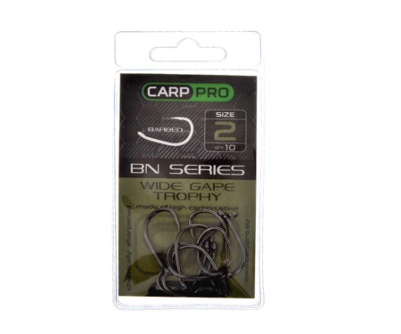 Гачки Carp Pro Black Nickel Wide Gape Trophy №2