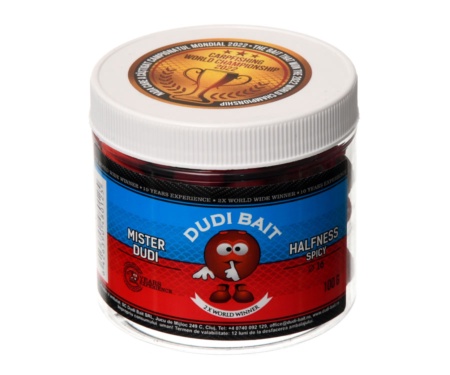 Бойлы насадочные Dudi Baits Boilies Carling "Mister Dudi" Halfness Spicy 100г 16мм