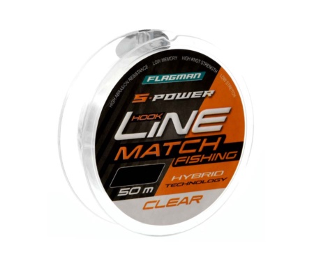 Леска Flagman S-Power Hook Line New Clear 50м 0.18мм
