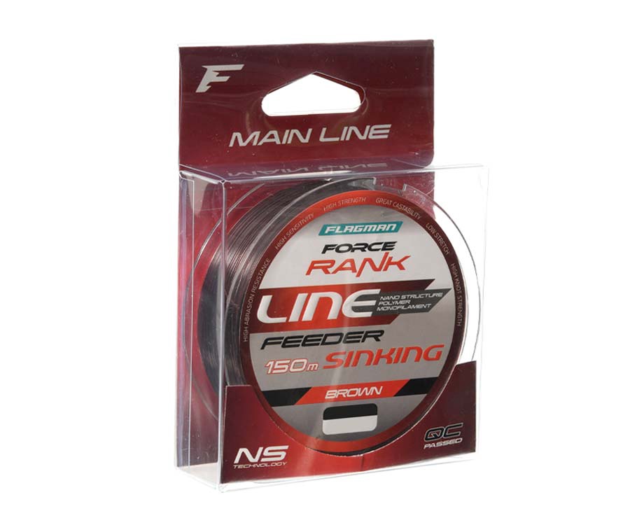 Леска Flagman Force Rank Feeder Main Line Dark Brown 150м 0.30мм #3