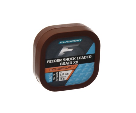 Шок-лидер Flagman Feeder Shock Leader Braid X8 0.18мм 10м