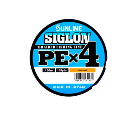 Шнур Sunline Siglon PE X4 150м Orange #0.6/0.132мм